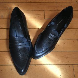 New Look Croc Effect Pointed Loafer